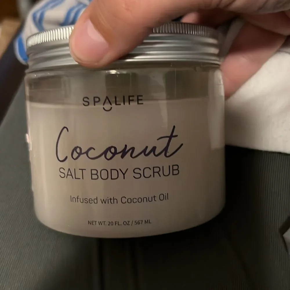🥥 Spa Life Coconut Salt Body Scrub Infused with Coconut Oil 20 oz |‎ Hydrating